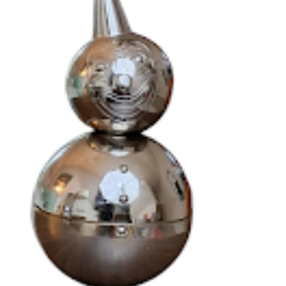 Vintage Raimond Clown Coin Bank Weighted Chrome Roly Poly Piggy Bank - Picture 3 of 6